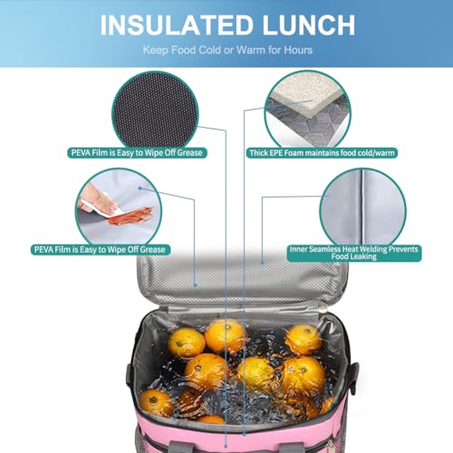 Insulated Lunch Bag (Pink / Medium)