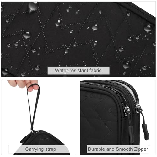 Electronic Organizer (8.3 x 5 x 2.6 inches / Black Quilted)