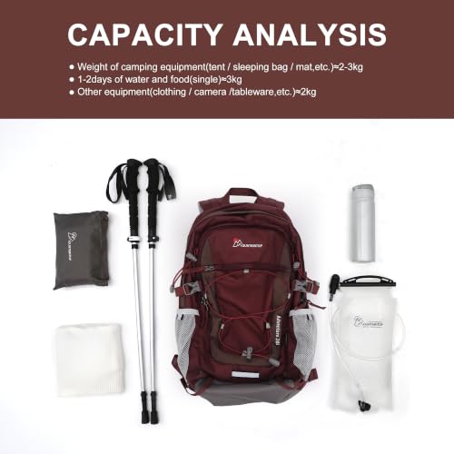 20L Hiking Backpack (Maroon-20l / 20L)
