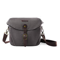 Canvas Crossbody Camera Bag with Rain Cover for Women Men (03-Gray)
