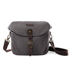 Canvas Crossbody Camera Bag with Rain Cover for Women Men (03-Gray)