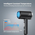 Ionic Hair Dryer with Diffuser (Sliver/Matte Black)