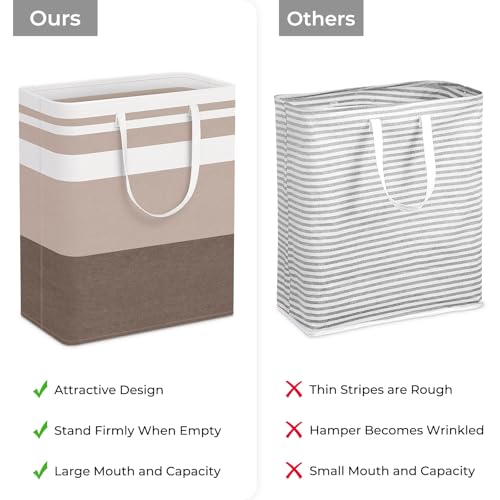 2 Pack Large Laundry Basket (125L / Brown)