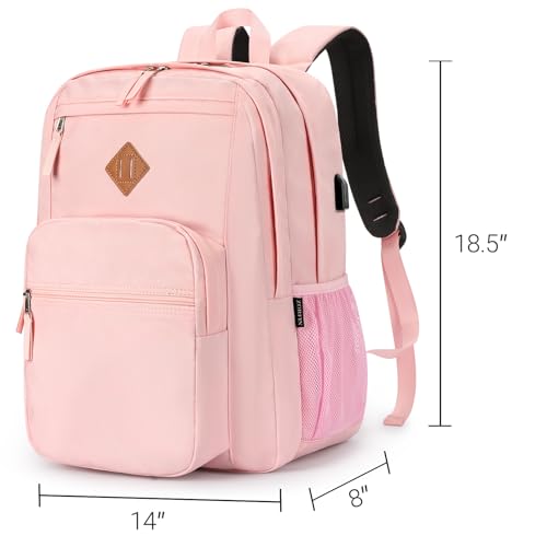 36L Backpack for College (Pink / 18.5 Inch)