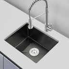 22×18 Inch Undermount Kitchen Sink (L 22"×W 18"×H 9" / Black)