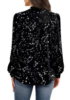 Fall Clothes for Women 2026 Winter Clothing Blouses Dressy Casual Womens Tops for Teachers Fall Outfits for Women Plus Size Spring Break Essentials Black Star Print XL (04 - Black Star Print / X-Large)