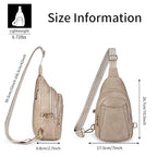 Crossbody Bags for Women Anti Theft Vegan Leather Sling Bag RFID Blocking Chest Bag for Travel (Grey-02)