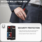 Wallet for Men Wallet with Slim Pop Up Card Holder 9 (Matt Carbon Fiber)