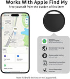 Air Tracker Tags 4 Pack Smart Tag Bluetooth Trackers Work with Apple Find My (Apple-4pack black)