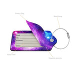 2 Pcs Luggage Tags for Suitcase (Purple Star River)