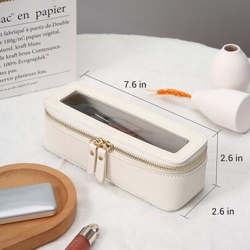 Clear Makeup Brush Bag (Off-White / Slim Elegance)