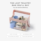 Parcel Clear Travel Kit with Zipperless Magnetic Closure (Rose / Medium)
