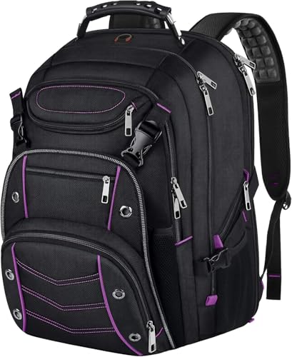 Unisex 18.4 Inch Laptop Backpack (Purple)