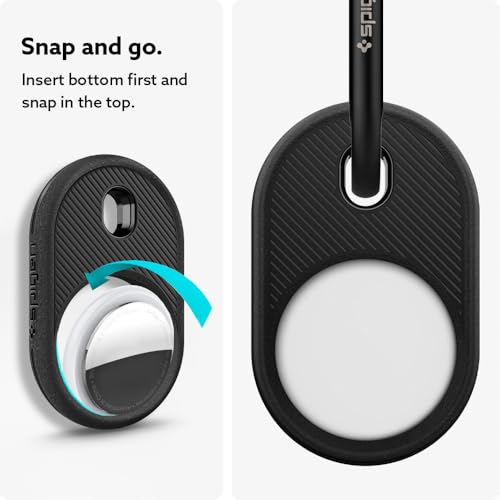 Caseology by Spigen for AirTag Keychain Case (Matte Black)