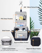 Hanging Toiletry Bag for Men (Navy Blue / Large)