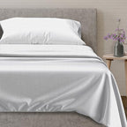 100% Egyptian Cotton Twin Size Sheet Set (Twin / 26 - Striped White)