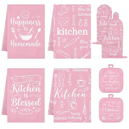 Pink Kitchen Decor Set (Pink)