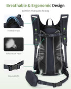 20L Lightweight Hydration Backpack with 2L Water Bladder&Waist Pack