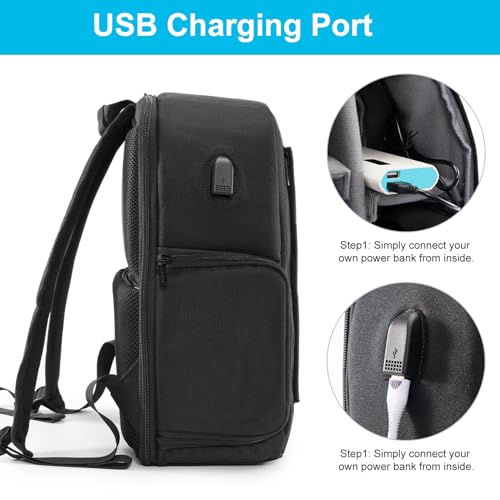 Camera Backpack Bag for DSLR (Black / 3.0 Large)