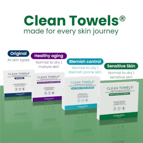 Clean Towels XL® Original 50 Ct + Sensitive Skin 10ct Travel Pack Duo (Sensitive Skin Discovery Kit)