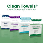 Clean Towels XL® Original 50 Ct + Sensitive Skin 10ct Travel Pack Duo (Sensitive Skin Discovery Kit)