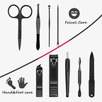 Manicure Set 9 in 1 Stainless Steel (Red-big Nail Clipper)