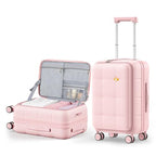 20 Inch Expandable Carry On Luggage Airline Approved (20 inch / Pink)
