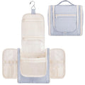 Large Hanging Travel Toiletry Bag for Women (CA-Greyish Blue Stripe / Large)