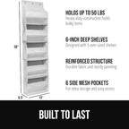 Over The Door Organizer Storage (White / 5 Shelf)