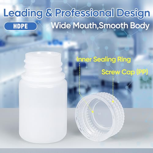 1 oz Small Plastic Bottles with Caps (Translucent / 1 oz)