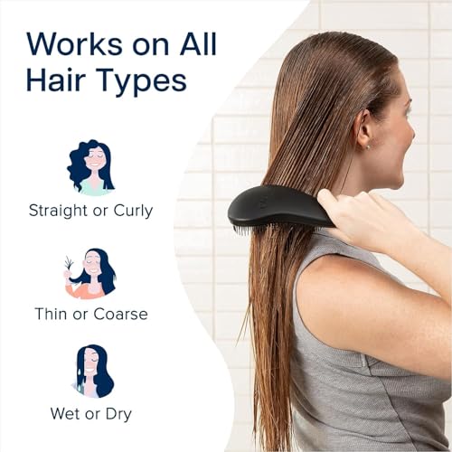 Biggie Glide Thru Hair Brush (1 Pack (Large) / Black)