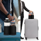 Luggage Travel Cup Holder for Suitcases Free Hands (Black)
