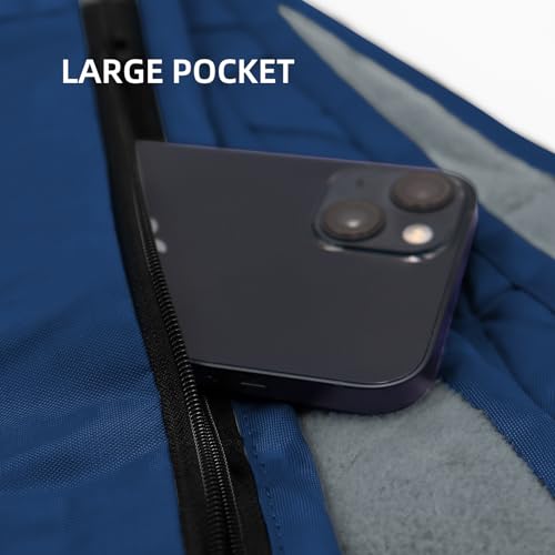 Large Waterproof Outdoor Blanket Thick Fleece 80" x 58" (Dark Blue-a)