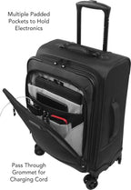 Solutions 20” Expandable Spinner Carry (20-Inch / Black)