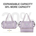 Large Duffle Bag For Travel Women Men TSA Approved Personal Item Work Bag (A19-purple-expandable / Large)