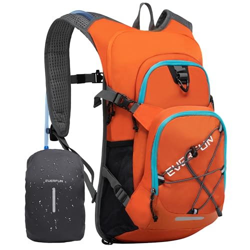 Hydration Backpack 18L Hiking Water Backpack with Water Bladder 2L (Orange / 2L Bladder)