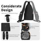 Sling Bag for Men (Black / Large)