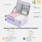26 Inch Large Expandable Checked Luggage Hard Shell Suitcase (26 inch / Purple)