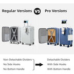 28 Inch Top Opening Checked Luggage with Cup Holder and USB Ports (Caribbean Blue / 28 Inch Pro)