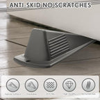 4 Pcs Jumbo Door Stoppers Heavy Duty Rubber Doorstop (Gray)