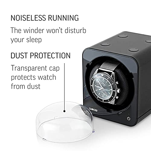 Watch Winder for Automatic Watches with Vertical Rotor Stop (Black)