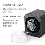 Watch Winder for Automatic Watches with Vertical Rotor Stop (Black)