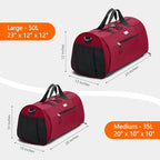 Gym Bag for Women & Men (Red / Medium - 20 x 10 x 10″)