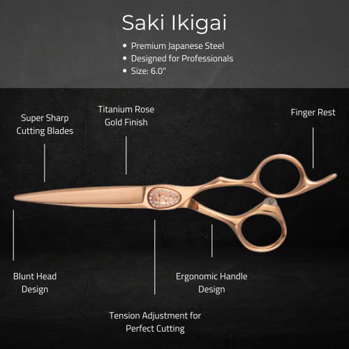 Ikigai Rose Gold 6" Hair Cutting Scissors (Hair Cutting Scissors)
