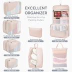 10 Set Packing Cubes for Travel (01 Cream)