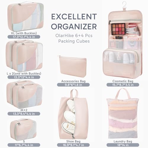10 Set Packing Cubes for Travel (01 Cream)