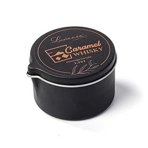 Massage Candle Soy Wax Warming Caramel Whisky Stress Relief 2.35oz