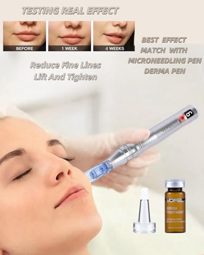 Anti Aging Serum with Hyaluronic Acid for Microneedling Serum Ampoules for Face 0.35 oz 4 Vials (anti aging kit)