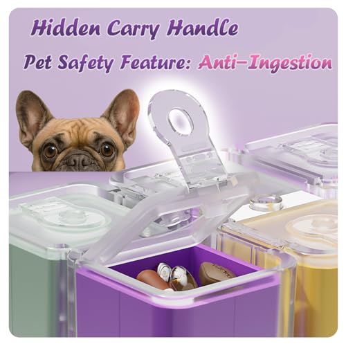 Daily Pill Organizer with 8 Compartments (Multi-color)