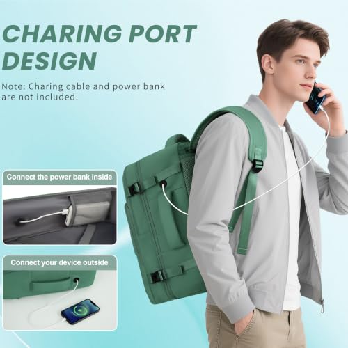 Travel laptop Backpack for Women (Green / Large)